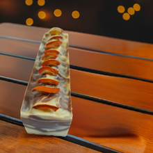 Load image into Gallery viewer, MIXED SET OF THREE SOAPS. LAVENDER PEPPERMINT CAMPER. CHARCOAL ACTIVATED. ORANGE BLOSSOM.